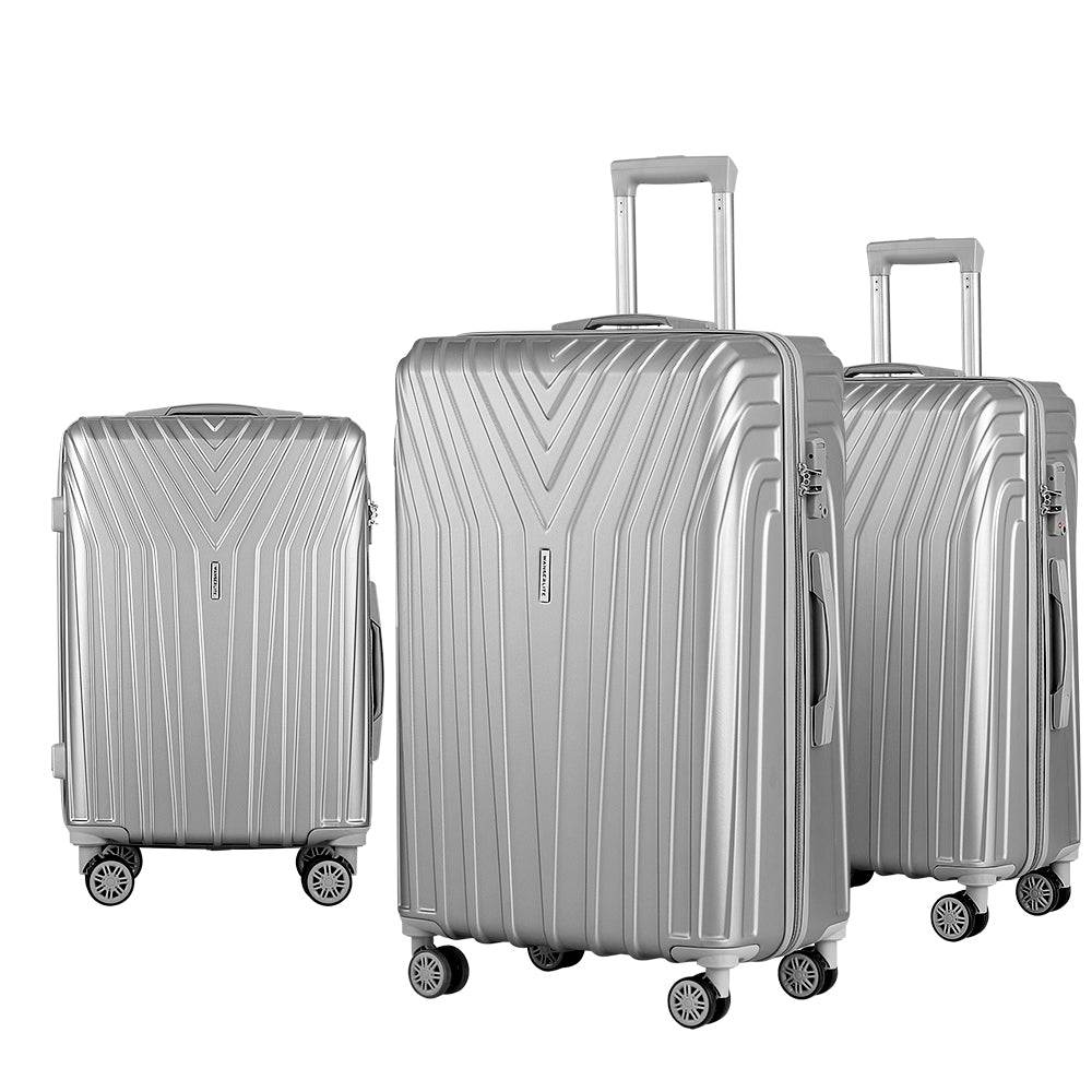 Wanderlite 3pc Luggage Trolley Set Suitcase